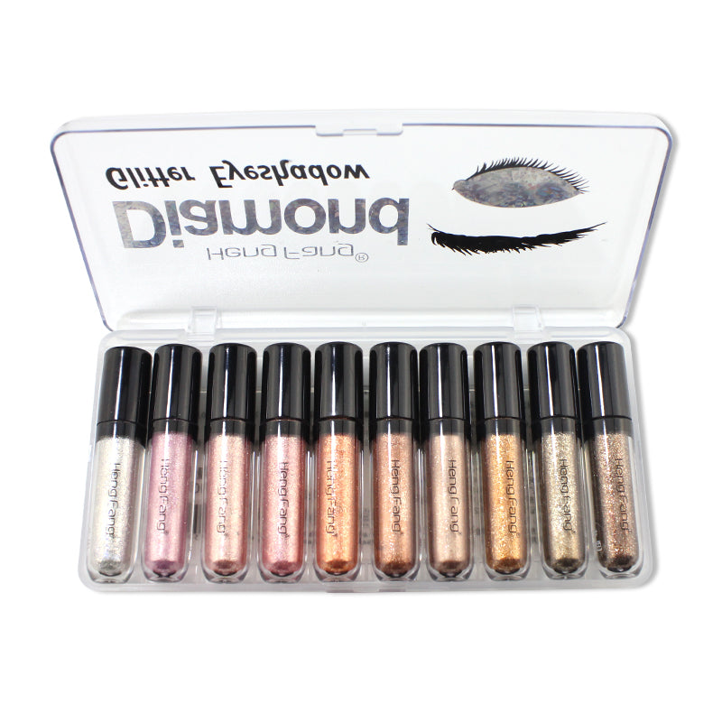 Pack Of 10 Heng Fang Diamond Glitter Eye Shadow Gulfam's Collections