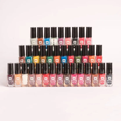 Pack Of 12 Peel Off Nail Paints / Nail Polish – Multicolor Gulfam's Collections