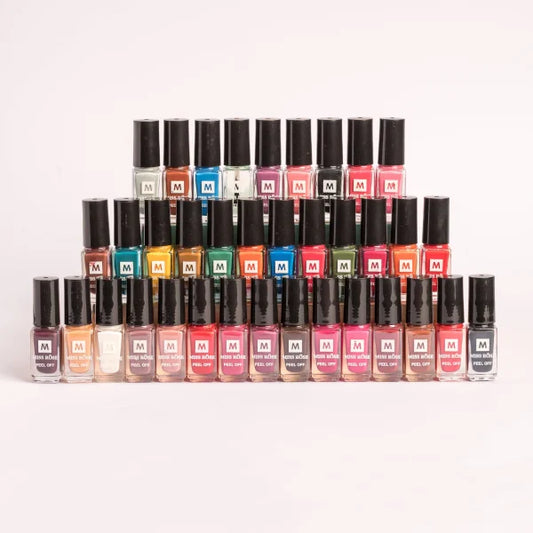 Pack Of 12 Peel Off Nail Paints / Nail Polish – Multicolor Gulfam's Collections
