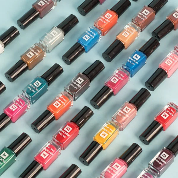 Pack Of 12 Peel Off Nail Paints / Nail Polish – Multicolor Gulfam's Collections