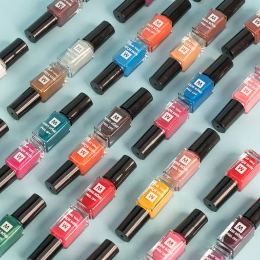 Pack Of 12 Peel Off Nail Paints / Nail Polish – Multicolor Gulfam's Collections