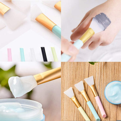 Pack of 5 Soft Silicone Mask Brushes Foundation Gulfam's Collections